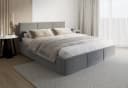 FDM Polsterbett BELORA Modern Bettkasten Velours Bezug Bild 2