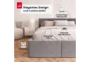 FDM Polsterbett BELORA Modern Bettkasten Velours Bezug Bild 3