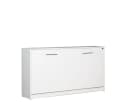 QMM TraumMöbel Schrankbett SBH 90x200 mit Aufsatz und Schränken weiß Bild 3