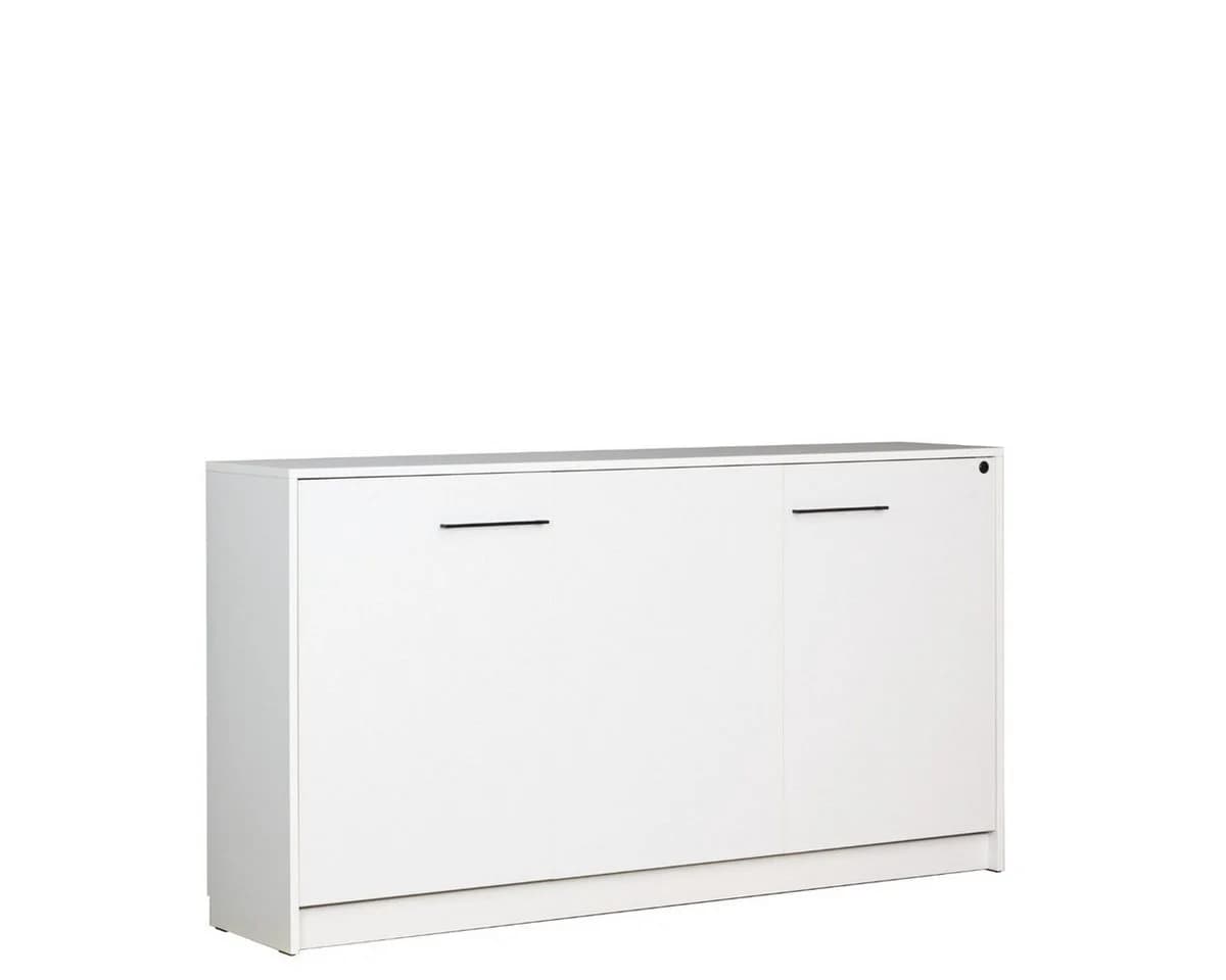 QMM TraumMöbel Schrankbett SBH 90x200 mit Aufsatz und Schränken weiß - Bild 3