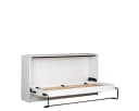 QMM TraumMöbel Schrankbett SBH 90x200 mit Aufsatz und Schränken weiß Bild 4