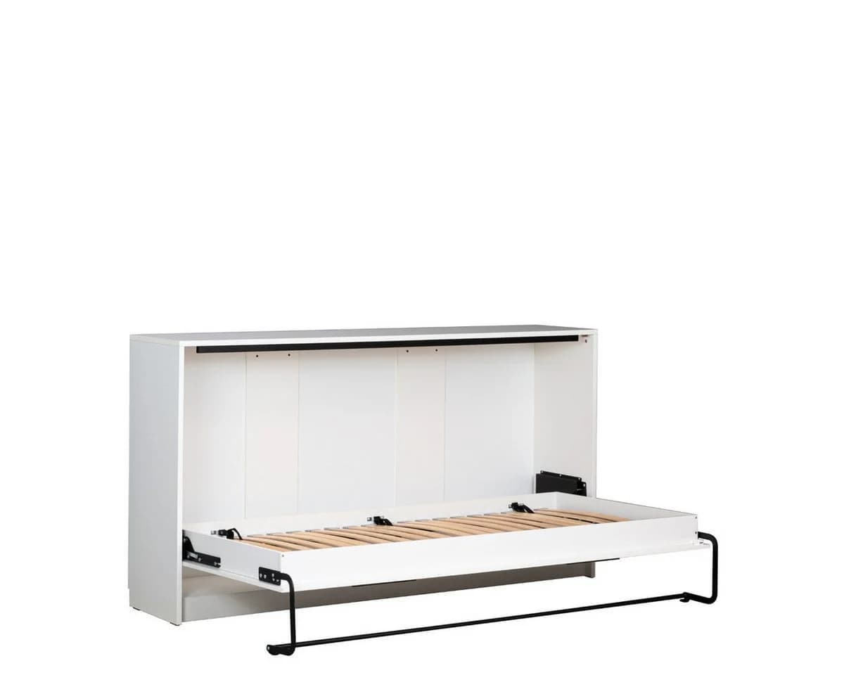 QMM TraumMöbel Schrankbett SBH 90x200 mit Aufsatz und Schränken weiß - Bild 4