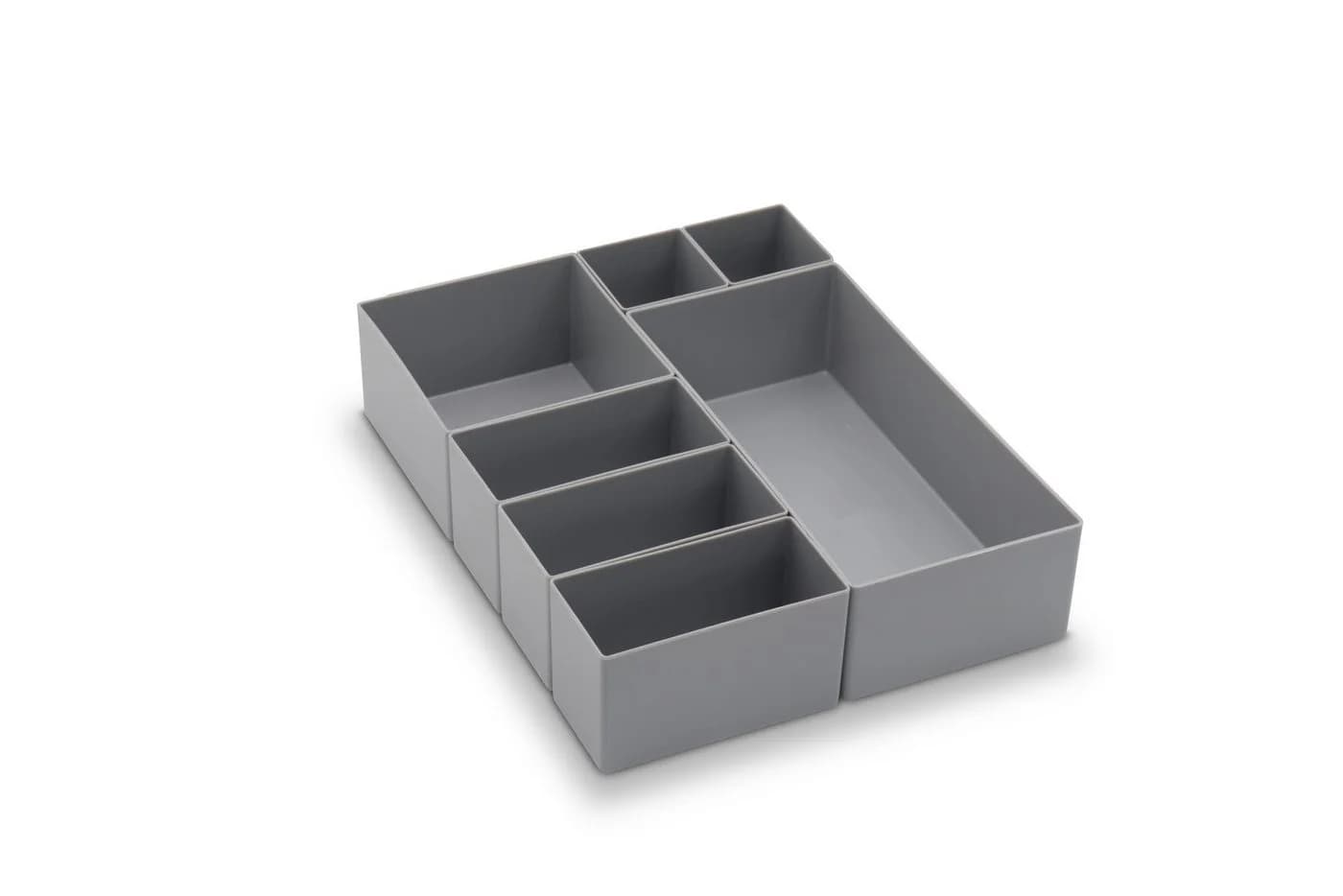 1a-Topstore Schubladeneinsatz Tidy&Smart Grau Kunststoff Set