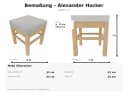 einrichtungsdesign24 Schwerlasthocker Alexander Beige Massivholz Bild 3