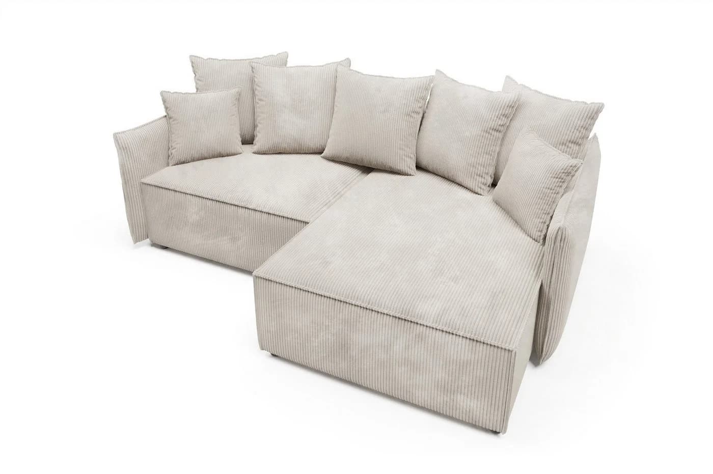 Fun Möbel Ecksofa Schlafsofa MINEA mit Ottomane Grün - Bild 4