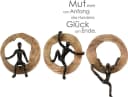MF Dekoobjekt Ascendia Skulptur Dreiteilig Bronze & Mangoholz Bild 1