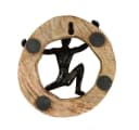 MF Dekoobjekt Ascendia Skulptur Dreiteilig Bronze & Mangoholz Bild 4