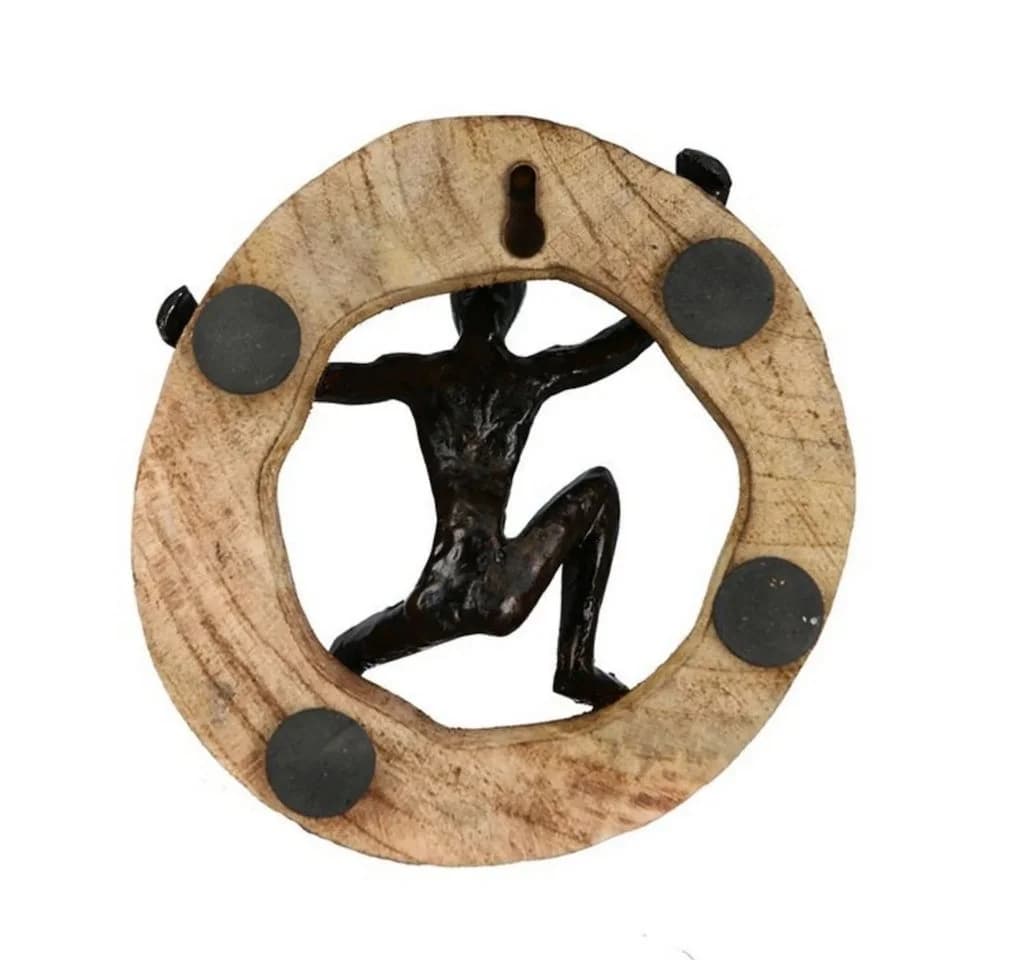 MF Dekoobjekt Ascendia Skulptur Dreiteilig Bronze & Mangoholz - Bild 4