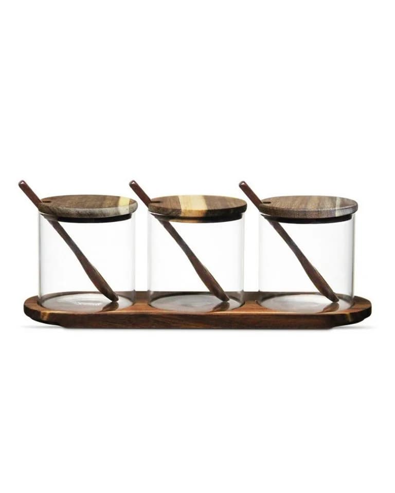 EKA Gewürzbehälter Rio Glas 3er Set Transparent