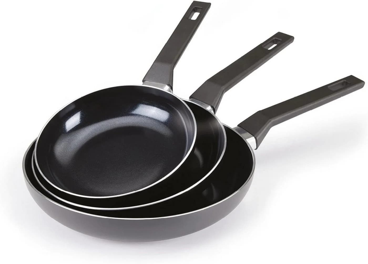 Qulinart by Brandt Pfannen-Set 3-teilig Aluminium Schwarz - Bild 2