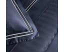 Pure cottom Satin-Bettwäsche Weiß/Dunkelblau Baumwollsatin Bild 5