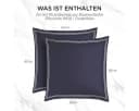 Pure cottom Kissenbezug 2er Set Baumwollsatin Weiß/Dunkelblau Bild 5