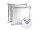 Pure cottom Kissenbezug 2er-Set Baumwollsatin Weiß/Dunkelblau Bild 2