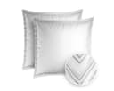Pure cottom Kissenbezug 2er Set Baumwollsatin Weiß/Dunkelblau Bild 2