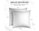 Pure cottom Kissenbezug 2er Set Baumwollsatin Weiß/Dunkelblau Bild 5