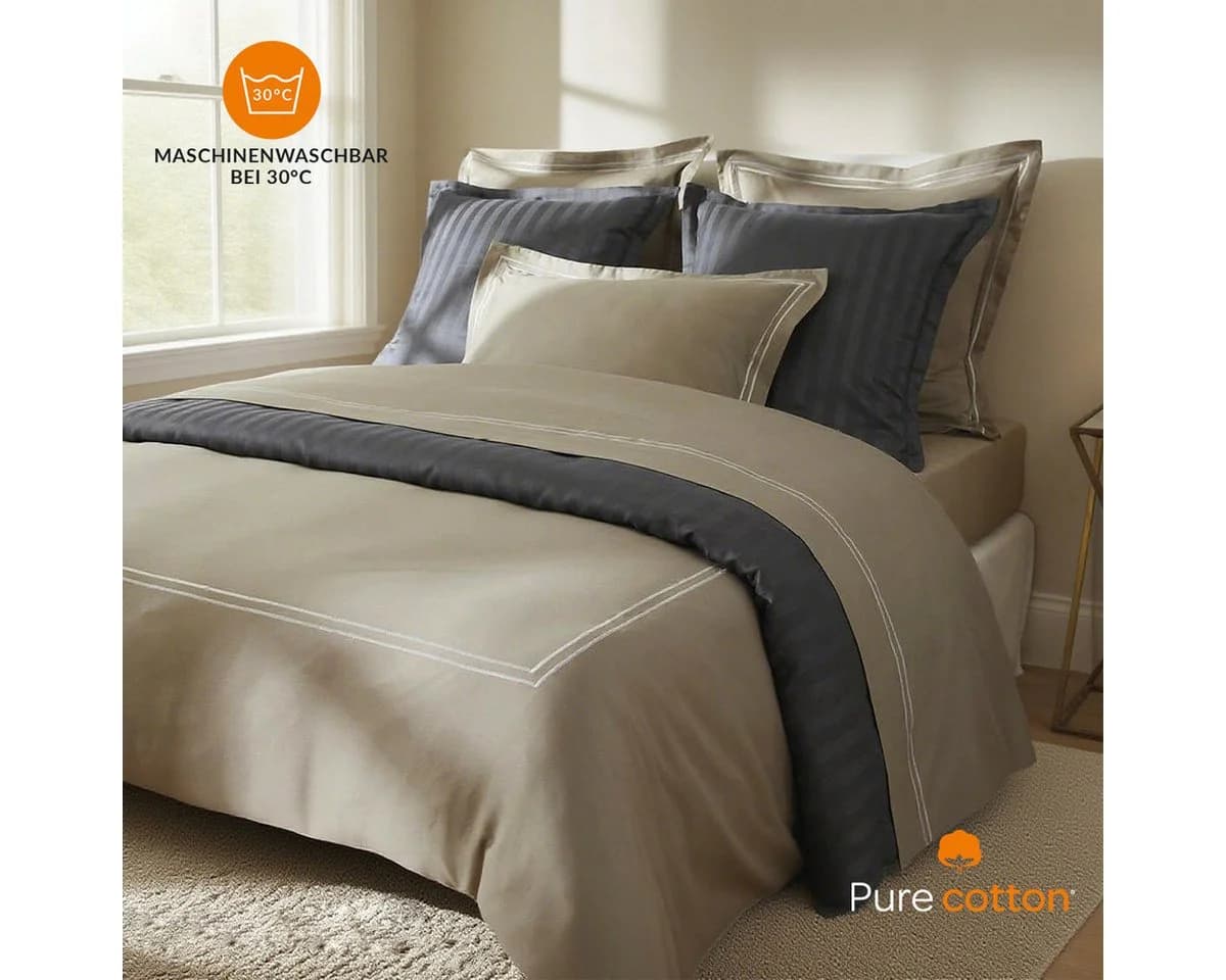 Pure Cotton Kissenbezug 2er Set Baumwollsatin in verschiedenen Farben, verschiedene Größen - Bild 3