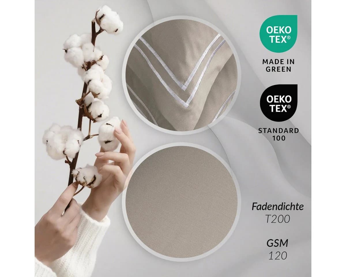 Pure Cotton Kissenbezug 2er Set Baumwollsatin in verschiedenen Farben, verschiedene Größen - Bild 4