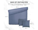 Pure cottom Satin-Bettwäsche blau, Baumwoll-Satin Bild 4