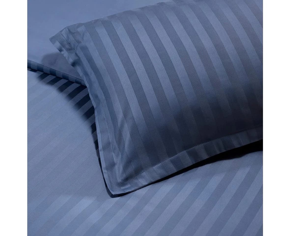 Pure cottom Satin-Bettwäsche blau, Baumwoll-Satin - Bild 5