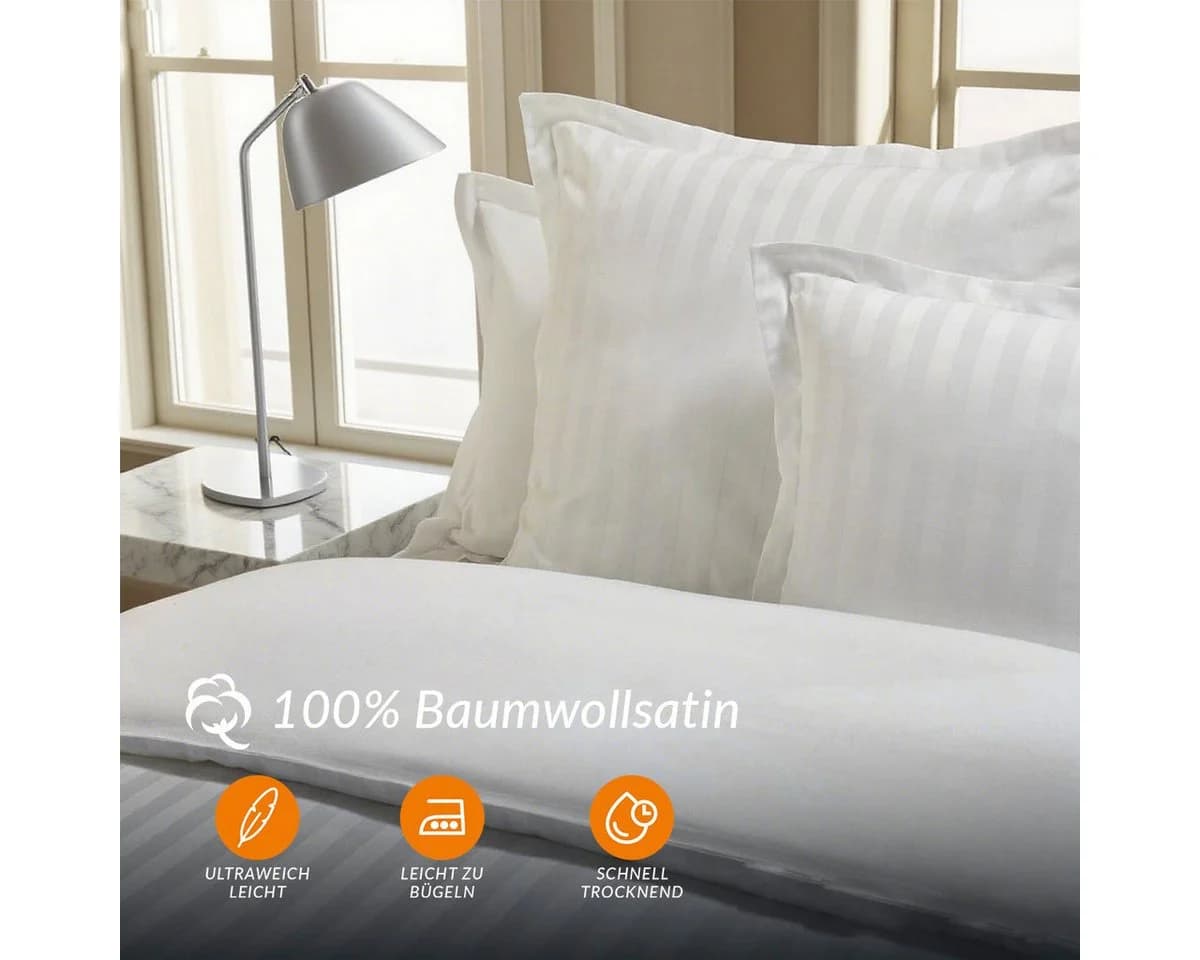Pure cottom Kissenbezüge 2er Set Baumwollsatin