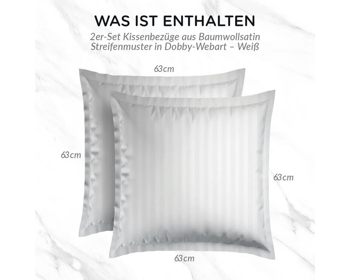 Pure cottom Kissenbezüge 2er Set Baumwollsatin - Bild 5