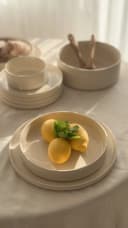 EKA Geschirr-Set Granit Beige 25-tlg. Steingut Teller-Set Bild 2