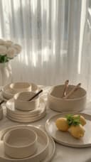 EKA Geschirr-Set Granit Beige 25-tlg. Steingut Teller-Set Bild 4