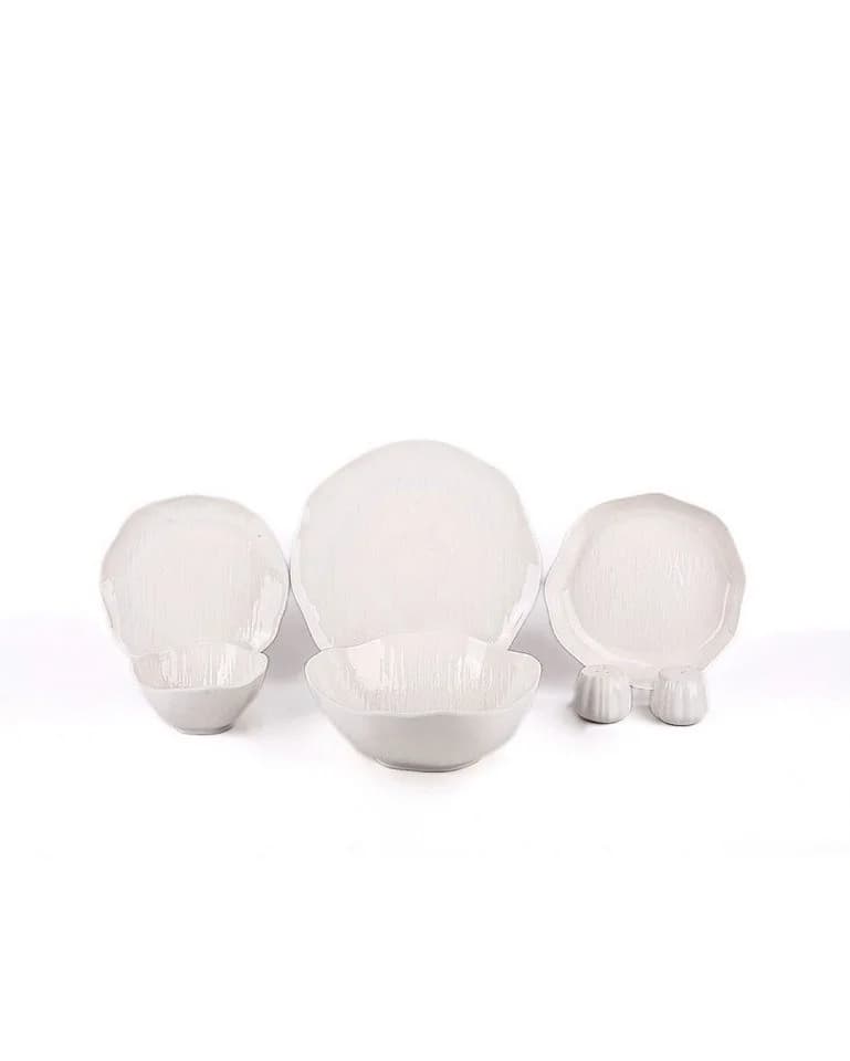 EKA Geschirr-Set Cermico White 27-tlg. Porzellan Weiß