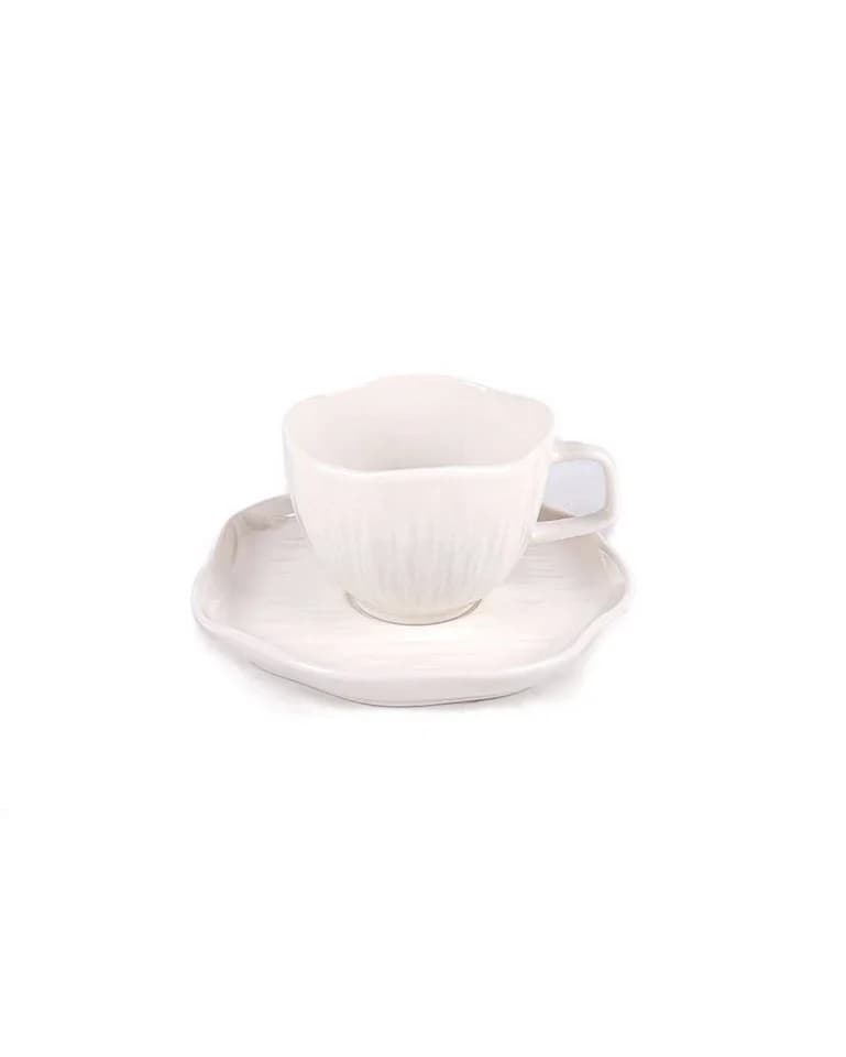 EKA Kaffeeservice Cermico White 12-tlg. Porzellan Weiß