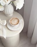 EKA Kaffeeservice Pearl White 6-tlg. Porzellan Weiß Bild 2