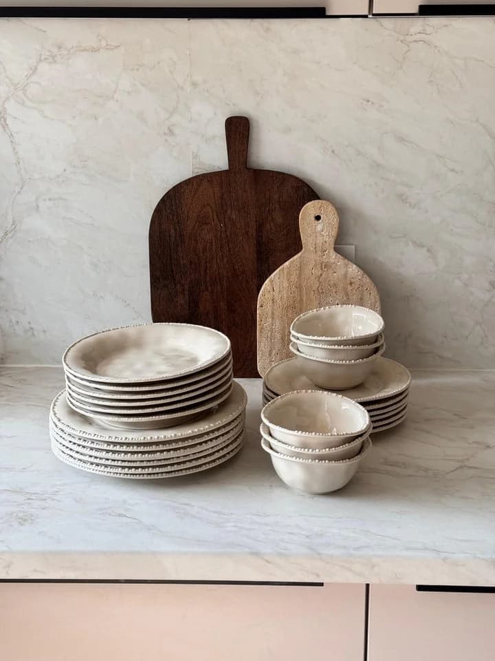 EKA Teller-Set Pearl Beige 24-tlg. Porzellan - Bild 2