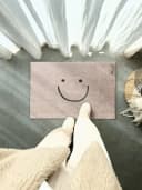 Mad about Mats Fußmatte Türvorleger Indoor Smiley rutschfest & waschbar beige Bild 1