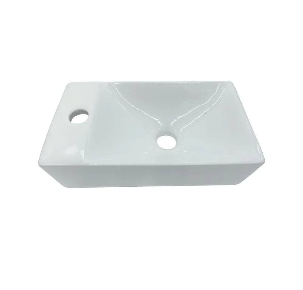 Aloni Handwaschbecken 421A-L Weiß Modernes Design