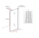 Aloni Walk-In-Dusche ECOG80 ESG-Sicherheitsglas mit Nano-Beschichtung Bild 1
