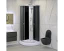 Belvit Eckdusche SK2401 Komplettdusche mit ESG-Glas und Schiebetür Bild 2