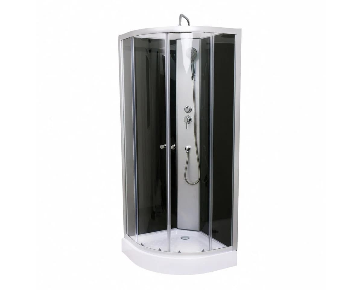 Belvit Eckdusche SK2401 Komplettdusche mit ESG-Glas und Schiebetür - Bild 3