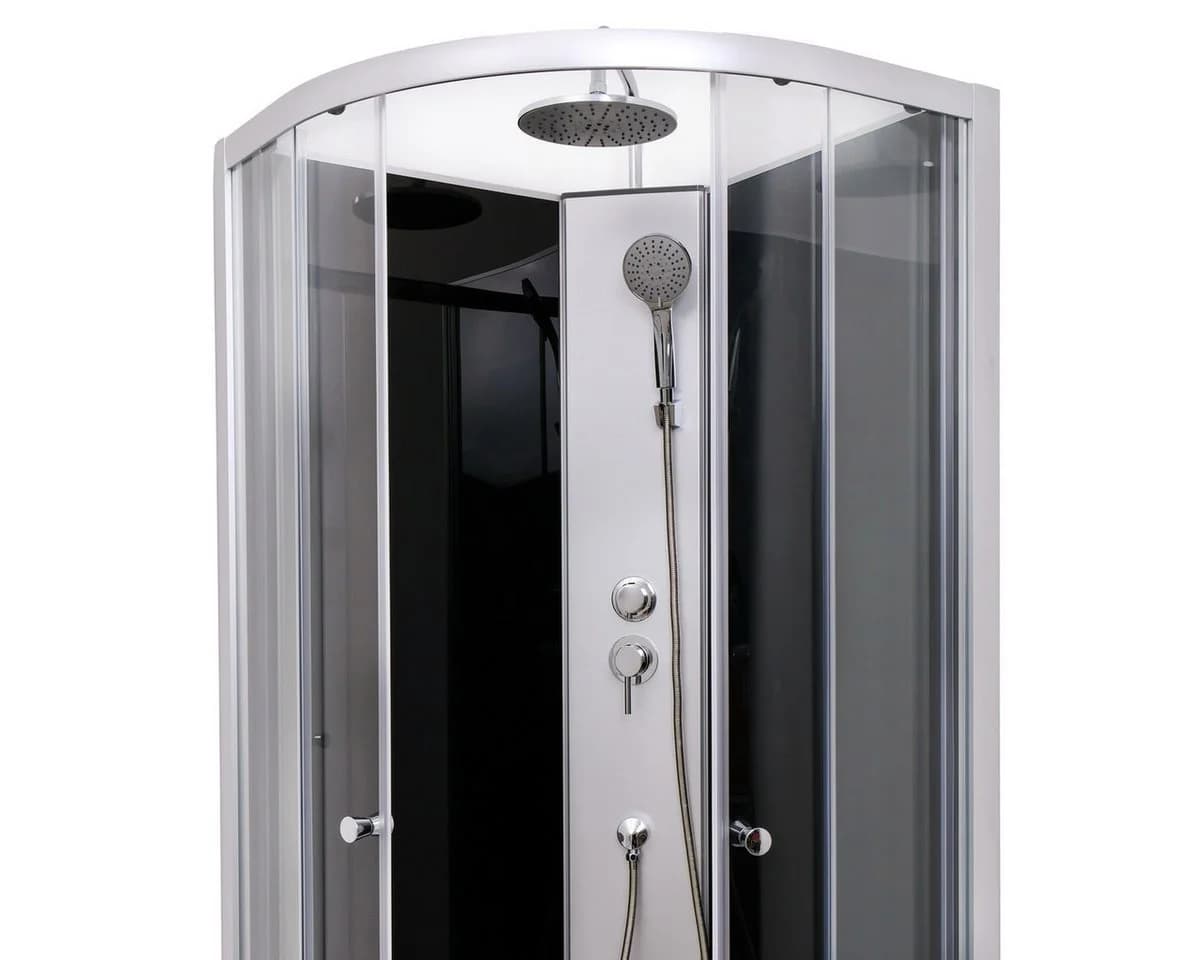 Belvit Eckdusche SK2401 Komplettdusche mit ESG-Glas und Schiebetür - Bild 4