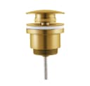 Aloni Pusher Ablaufgarnitur mit Überlauf 1 1/4" Gold gebürstet Bild 2