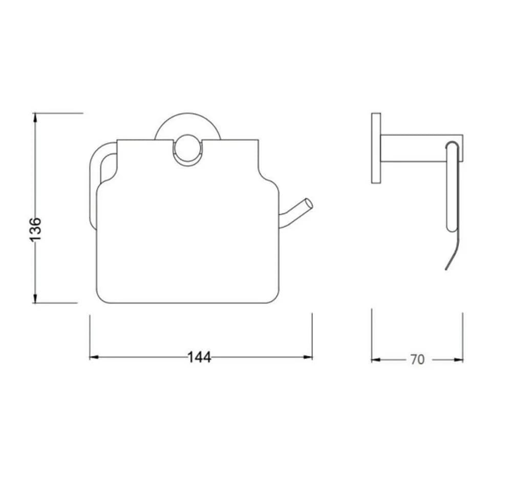 Aloni Toilettenpapierhalter CR2112-BC Kupfer gebürstet mit Deckel