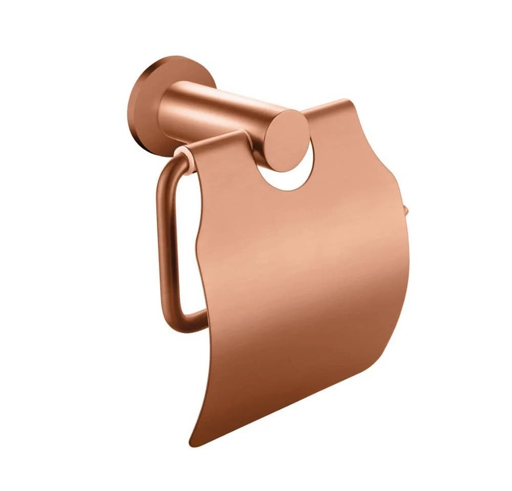 Aloni Toilettenpapierhalter CR2112-BC Kupfer gebürstet mit Deckel - Bild 2