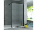 Aloni Walk-in-Dusche Duschwand 8mm ESG Glas schwarz matt Bild 2