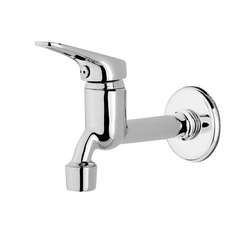 Modernes Auslaufventil aus Messing in Chrom