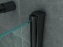 Aloni Eckdusche CR01B-9090 mit matt schwarzem Profil und ESG-Glas Bild 1