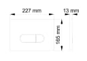 Belvit Betätigungsplatte BV-DP1001, 1-tlg., Weiß, 2-Mengen-Spülung Bild 1