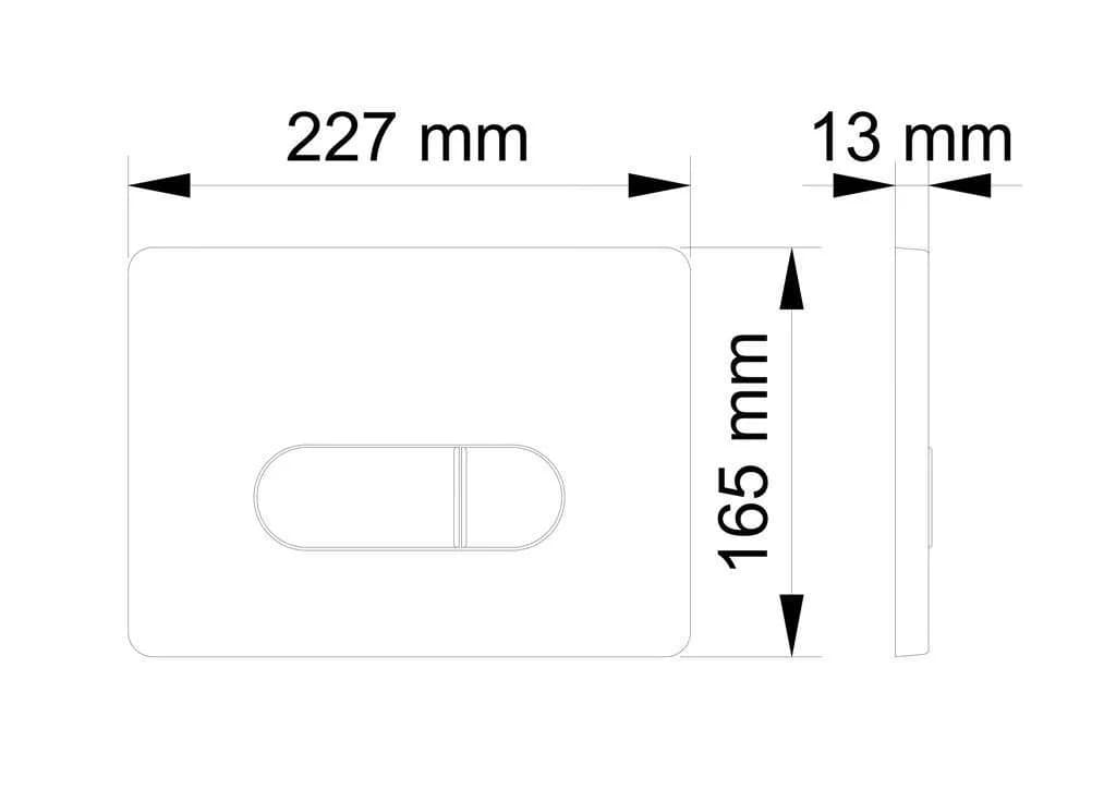 Belvit Betätigungsplatte BV-DP1001, 1-tlg., Weiß, 2-Mengen-Spülung