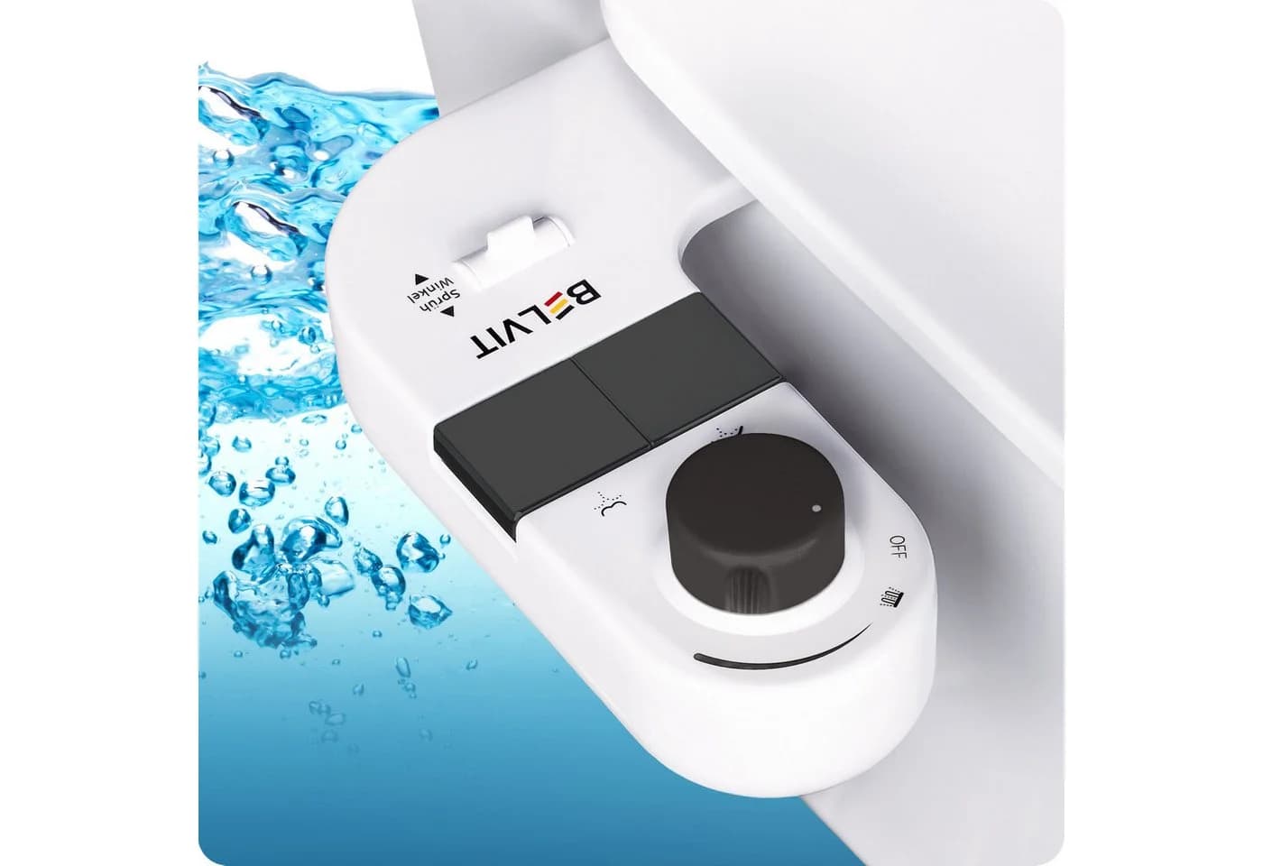Belvit Bidet-Einsatz Schwarz - Selbstreinigende Düse ohne Strom - Bild 2