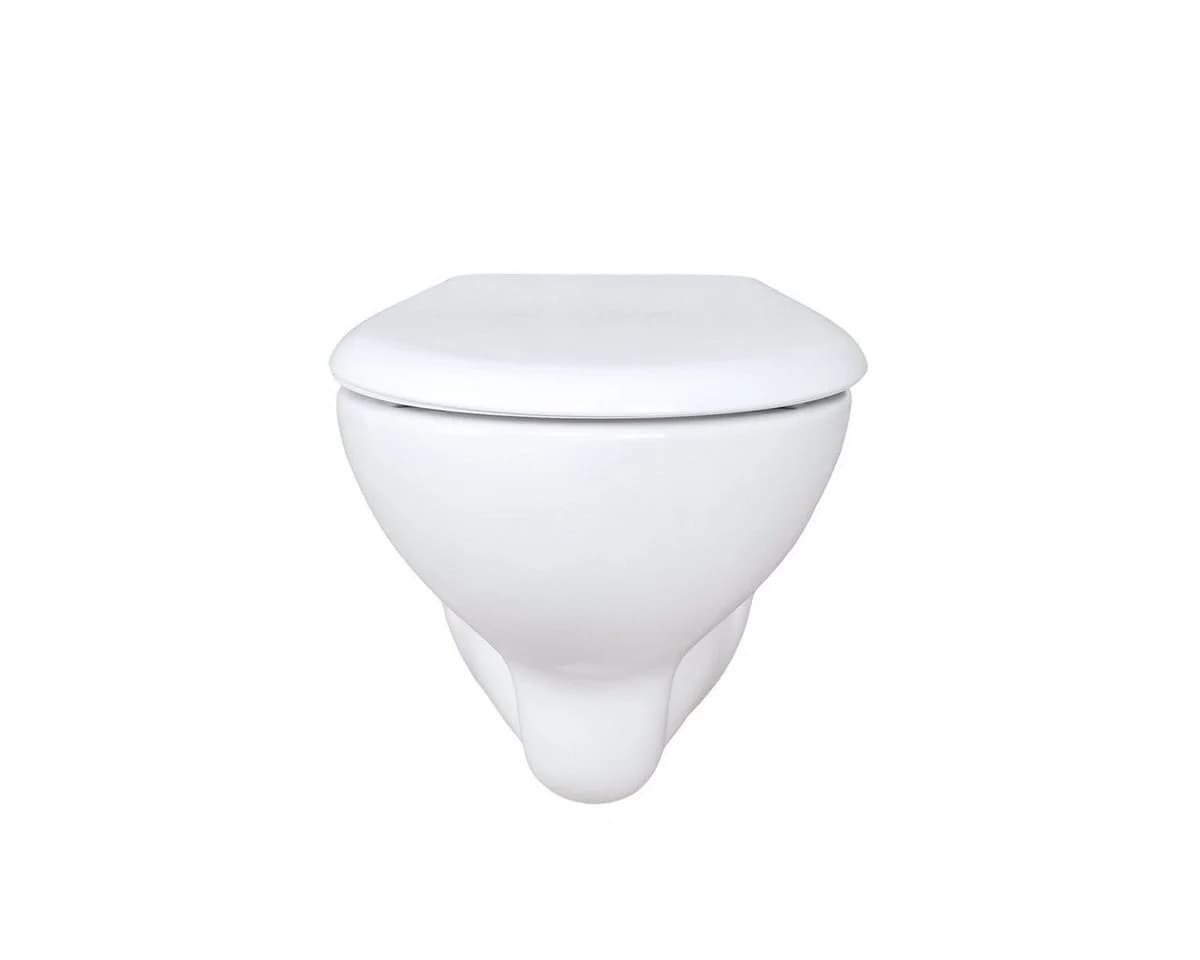 Belvit Tiefspül-WC UNI+Deckel Hänge WC RosenStern Weiss Soft-Close