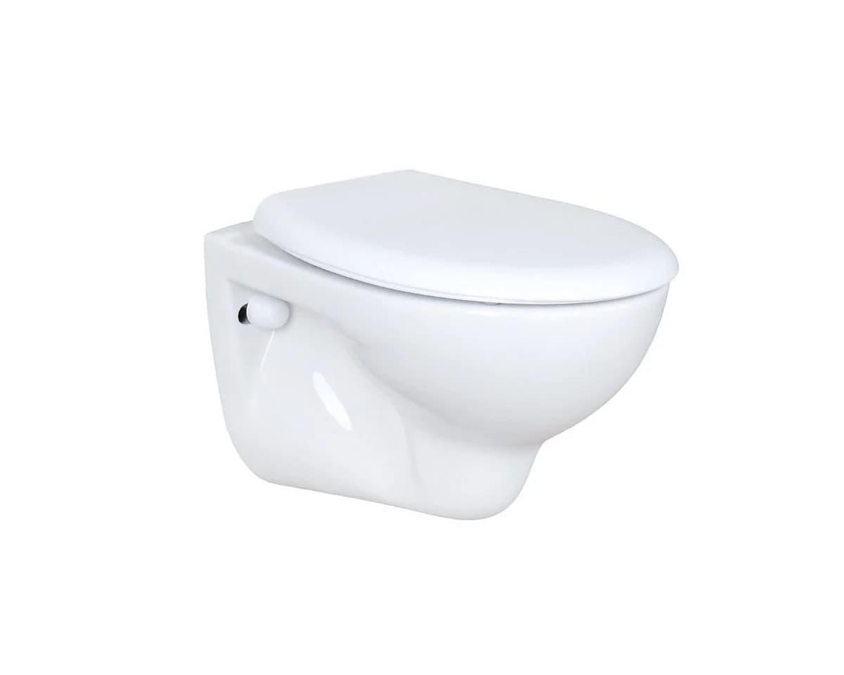 Belvit WC-Komplettset mit Vorwandelement, Softclose-Sitz & Betätigungsplatte