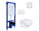 Belvit WC-Komplettset mit Vorwandelement, Softclose-Sitz & Betätigungsplatte Bild 2