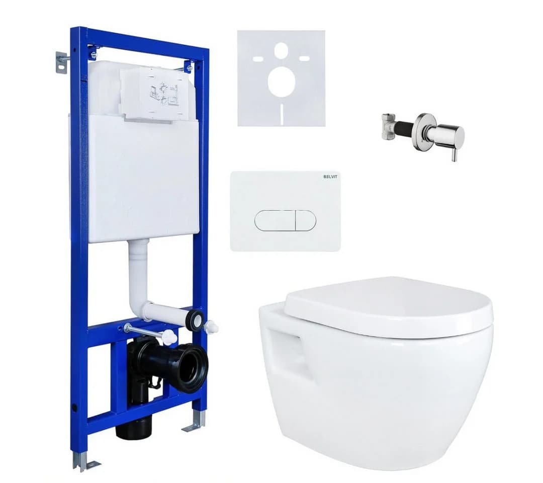 Aloni Tiefspül-WC B-AL5508Komplett mit Hygienedusche und Softclose-Deckel - Bild 2